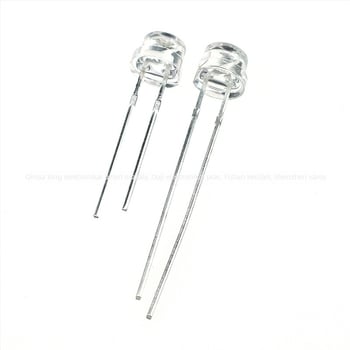 F5 szalmakalapos LED-dióda, 3.0–3.2V, 20mA, 0.1W, CRI 70–80, sugárzási szög 45°