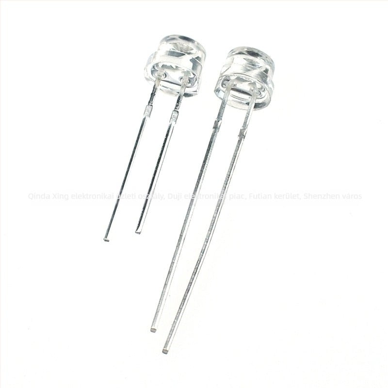 F5 szalmakalapos LED-dióda, 3.0–3.2V, 20mA, 0.1W, CRI 70–80, sugárzási szög 45°