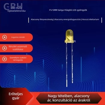 LED jelződióda, kerek fej, 20 mA, 1.8–3.4 V, 0.06 W, San'an chip