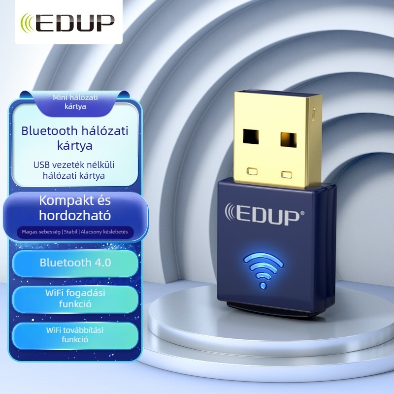 EDUP EP-N8568 USB Vezeték Nélküli Hálózati Kártya Bluetooth adapter - 2,4 GHz, 150 Mbps, IEEE 802.11b/g/n