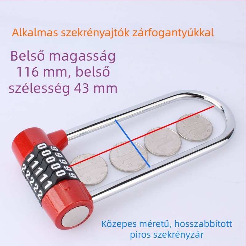 Könyves-/ajtózár hosszított kampóval — cinkötvözet, Lengthened lock hook modell, könyves szekrényekhez, cipősszekrényekhez és ajtókhoz, SIMPLY márka, licencelt magáncímke