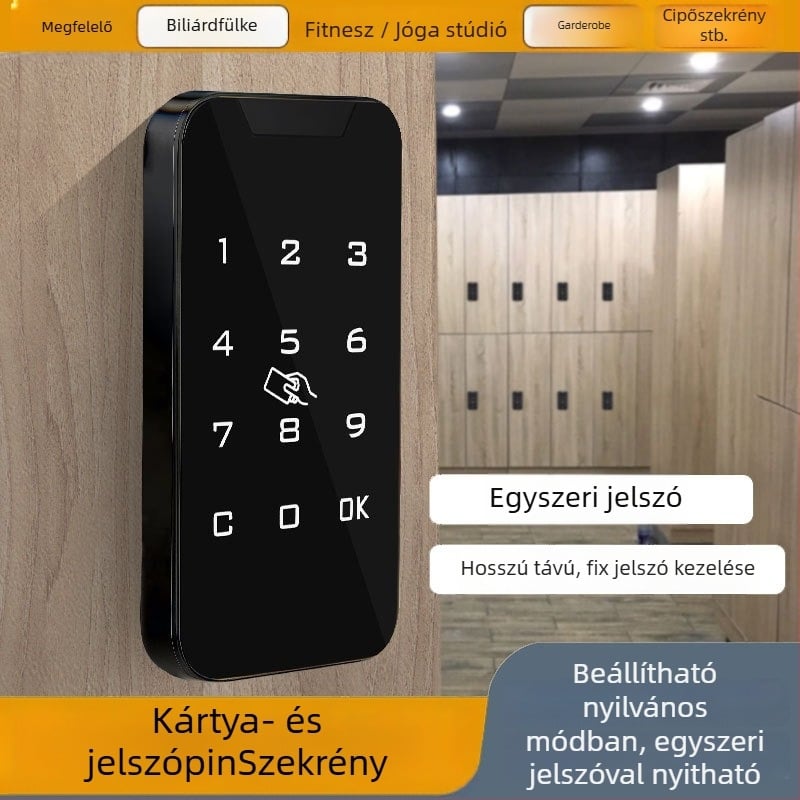 Gardróbszekrény elektronikus jelszavas zárakkal – Műanyag, Modell 1703-plastic, Modern minimalist stílus