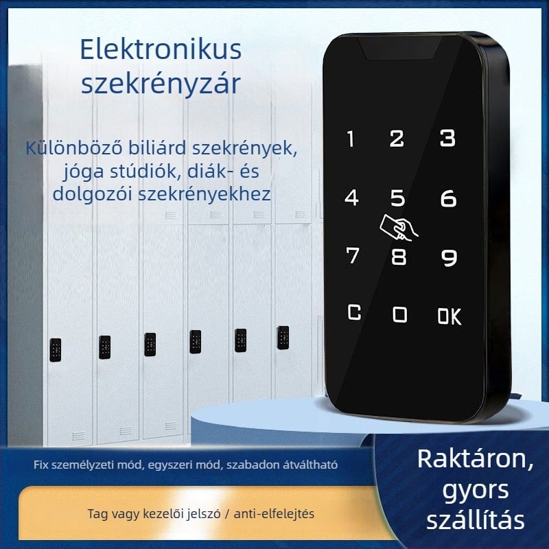 Gardróbszekrény elektronikus jelszavas zárakkal – Műanyag, Modell 1703-plastic, Modern minimalist stílus