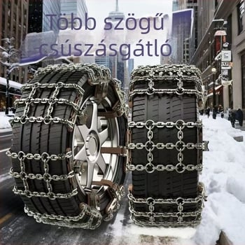 Acélból készült autógumi anti csúszó lánc jégre és hóra, univerzális SUV-k és személyautók számára, testre szabható, 145–285 gumihoz
