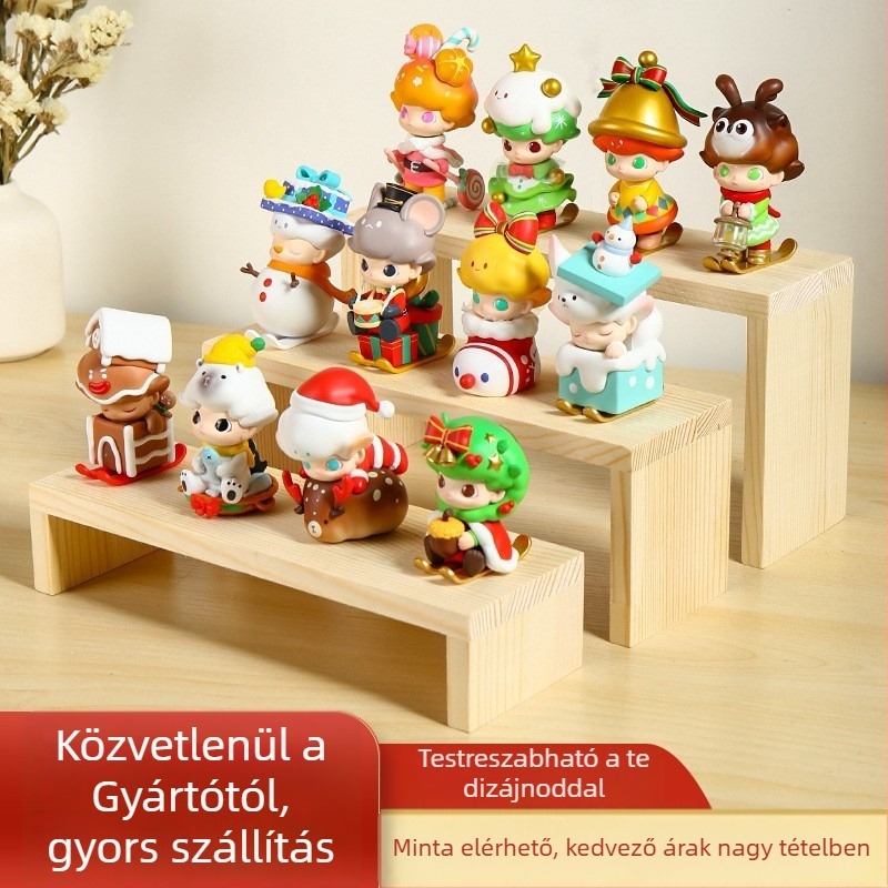 U alakú kiállító polc játékokhoz és blind boxokhoz | asztali elrendezés, egy szint, klasszikus kínai ihletésű stílus