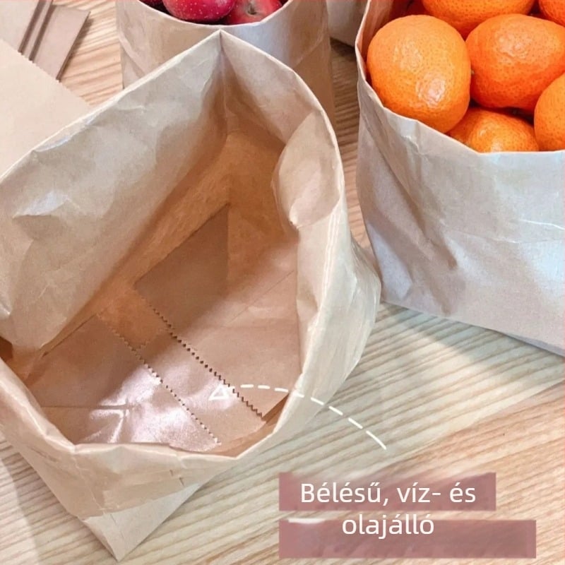 Kraftpapírból készült kocka alakú tároló tasakok – Többfunkciós asztali szervező, modern stílus