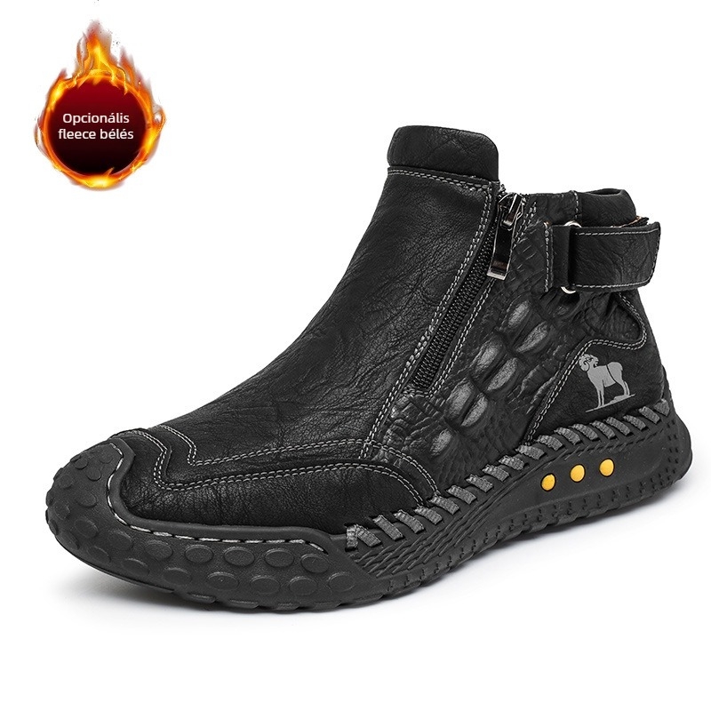 Martin bakancs kültéri – mikroszálas bőr felsőrész, EVA talpbetét, kerek orr, alacsony sarok 1–3 cm, téli túrabakancs