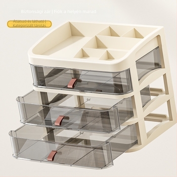 Íróasztalra szerelhető tároló szekrény – PP anyag, egyszerű modern dizájn, asztali telepítés