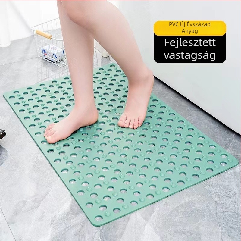 Négyzet alakú PVC fürdőszobai csúszásmentes szőnyeg szívókorongokkal – modern minimalista stílus