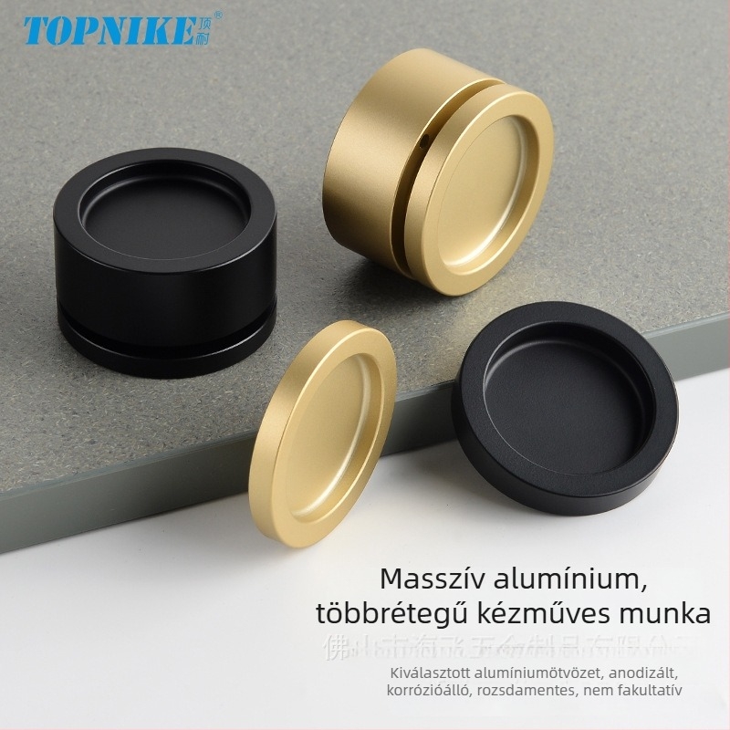 Csúszóajtó fogantyú alumínium ötvözetből, üvegajtók és szekrények számára, TNHE53 modell, modern minimalist stílus