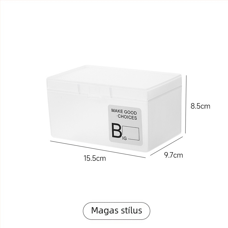 Írószertároló doboz fedéllel - PP anyag; kapacitás: egy rekesz; felhasználás: íróasztalra; stílus: modern minimalistizmus