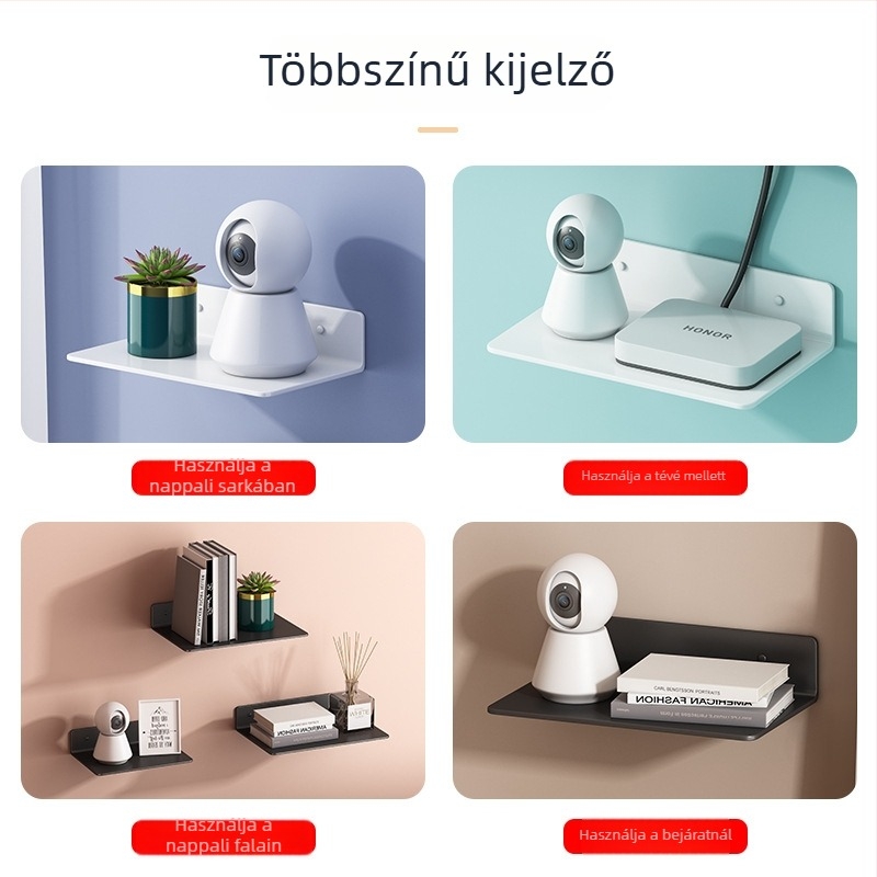 Akril falra szerelhető állvány routerhez és kamerához, set-top boxhoz, japán stílusú