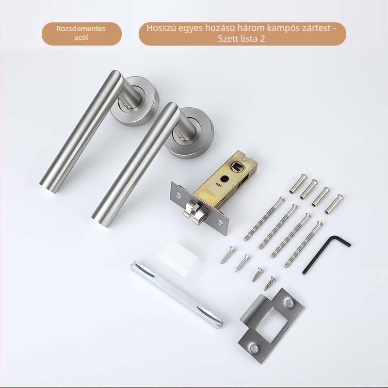 Xiong Kaijie rozsdamentes acél belső ajtó fogantyú – zár belső ajtókhoz, modern letisztult stílus