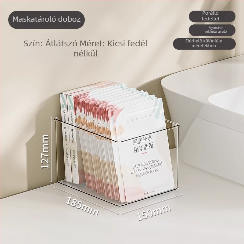 Kozmetikai tároló doboz, akril asztali rendező a bőrápoláshoz, nagy kapacitású tárolókosár, Egarda