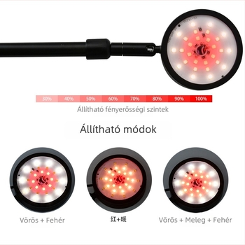 Intelligens LED növény növesztő lámpa, teljes spektrum, 28 LED, 2000 lm, alumínium ház IP65, bemenet 5 V