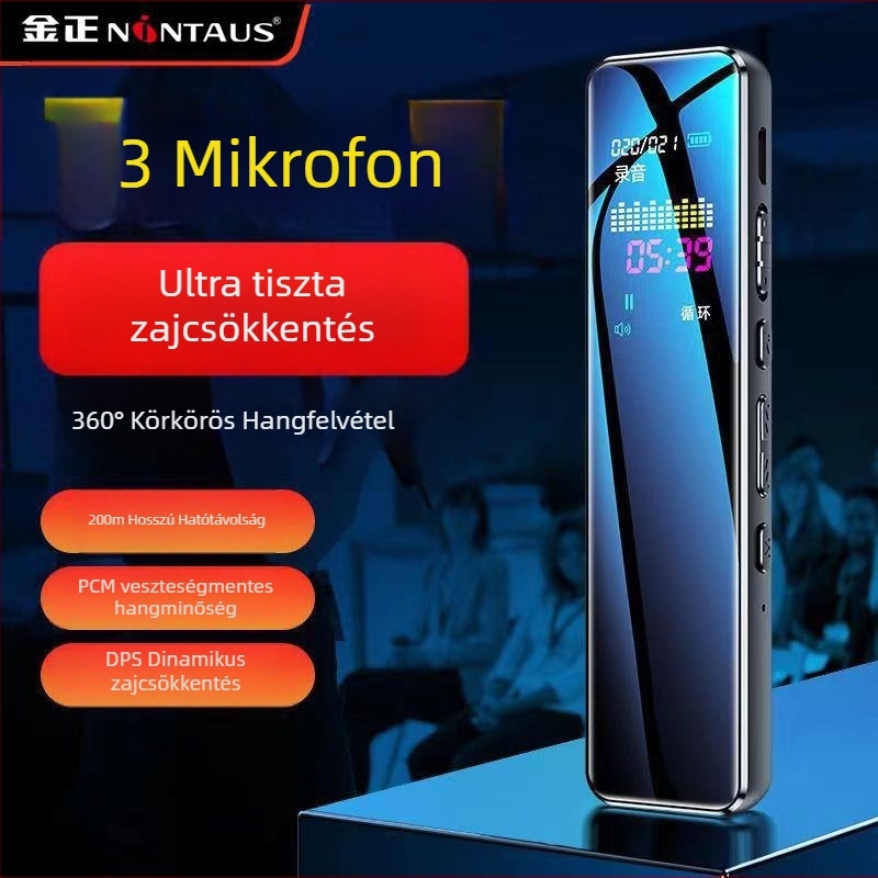 Kim Jong R11 HD felvételi toll, 8GB, 12 óra felvétel, MP3/MP4 lejátszó zajcsökkentéssel