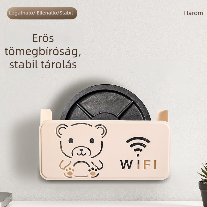 Faliúj tároló állvány routerhez és set-top boxhoz – PP anyag, 1 réteg, 50 darabos készlet, egyszerű, modern dizájn