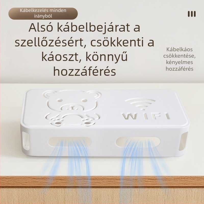 Faliúj tároló állvány routerhez és set-top boxhoz – PP anyag, 1 réteg, 50 darabos készlet, egyszerű, modern dizájn
