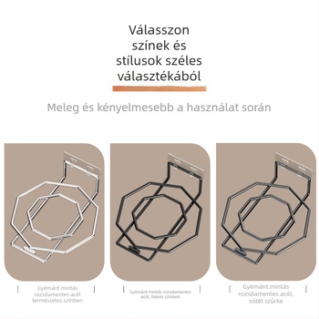 Fali mosdó alatti tárolópolc, furatmentes, rozsdamentes acél, 1 szint, fürdőszoba