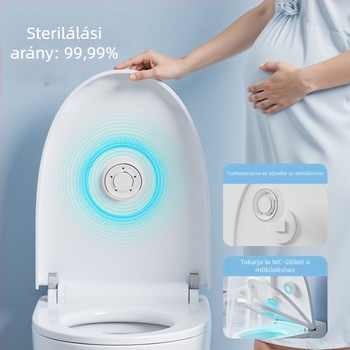 WC UV sterilizáló lámpa, kis automata dezodorizáló és fertőtlenítő, Agada, indukációs kapcsoló, ABS + lítium akkumulátor, 220V, 50 éves élettartam