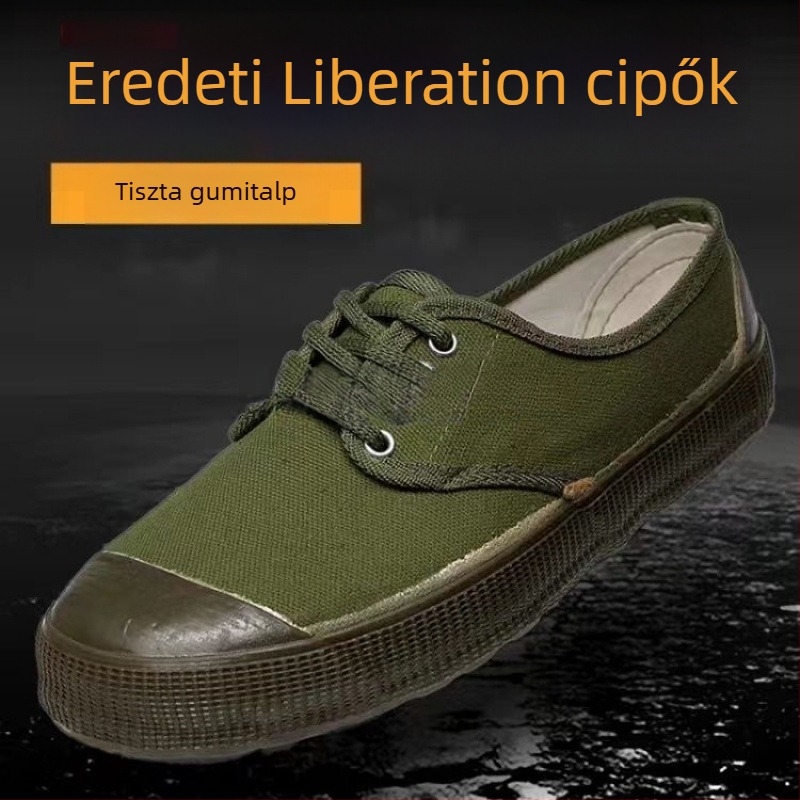 Férfi munkavédelmi cipő, vászon felsőrész, hegyes orr, fűzővel záródó, kopásálló és szagtűrő