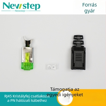 Pass-Through RJ45 csatlakozó, Crimp típus, 4/8 mag, 22-26 AWG, hámozás nélkül, Cat5e/Cat6a