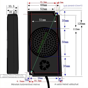 ERQU Koaxiális Kompozit Hangszóró – Diafragma nem papírból, Belső magnet, NS irányultság, 15–30000 Hz
