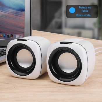 Asztali számítógép hangszórók, kábeles, mélynyomóval, 3D surround hangzás