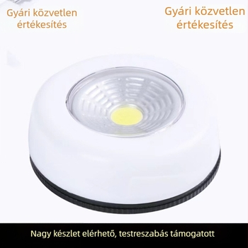 Fali tapogató éjszakai fény ragasztós szereléssel, érintéses kapcsoló, akkumulátoros működés, ABS árnyékoló, intelligens vezérlés.