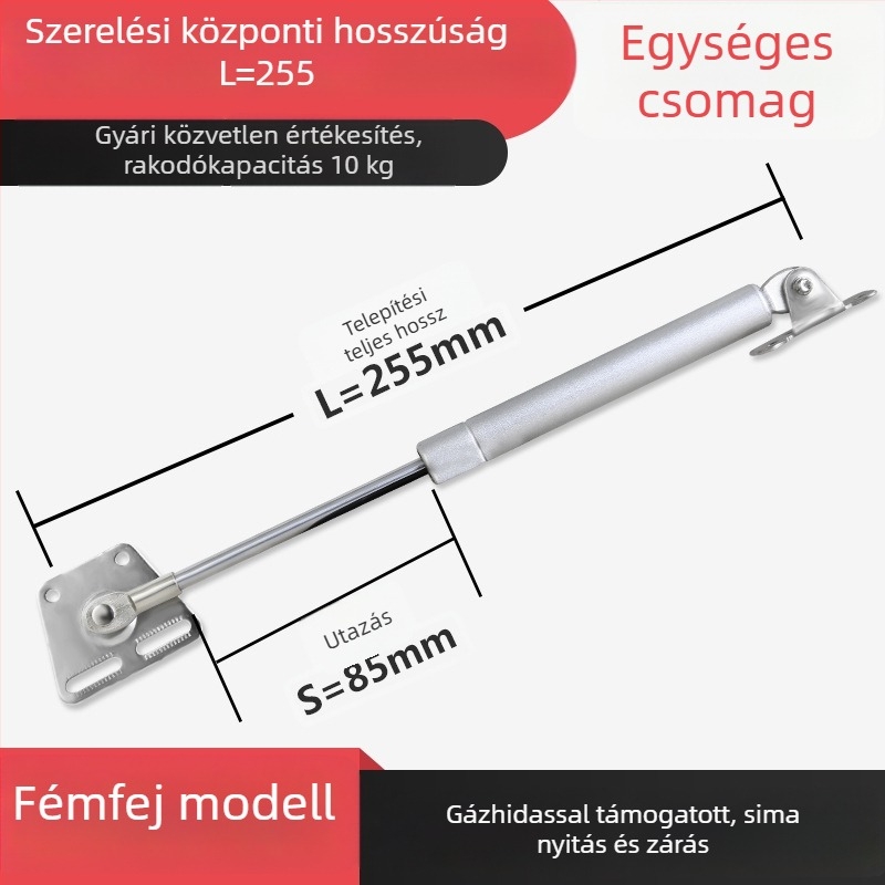 LIYU pneumatikus gázrugó szekrény- és tatami ajtókhoz – felső nyitóajtó tartás, teleszkópos rúd, modell LIYU-pneumatic lever