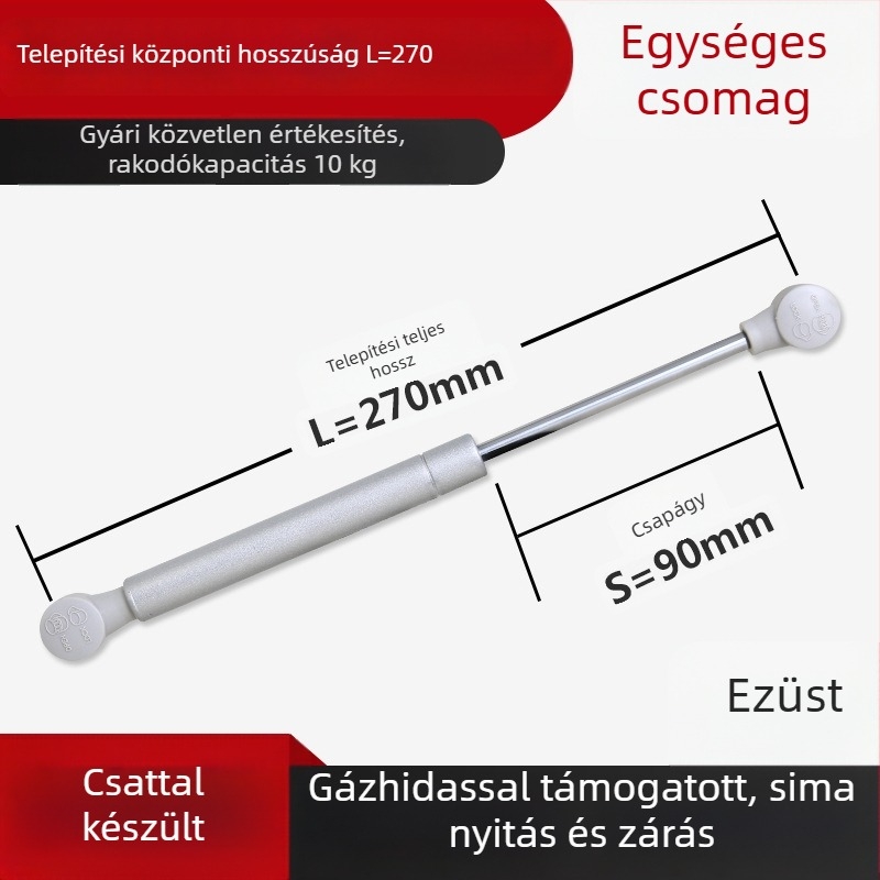 LIYU pneumatikus gázrugó szekrény- és tatami ajtókhoz – felső nyitóajtó tartás, teleszkópos rúd, modell LIYU-pneumatic lever