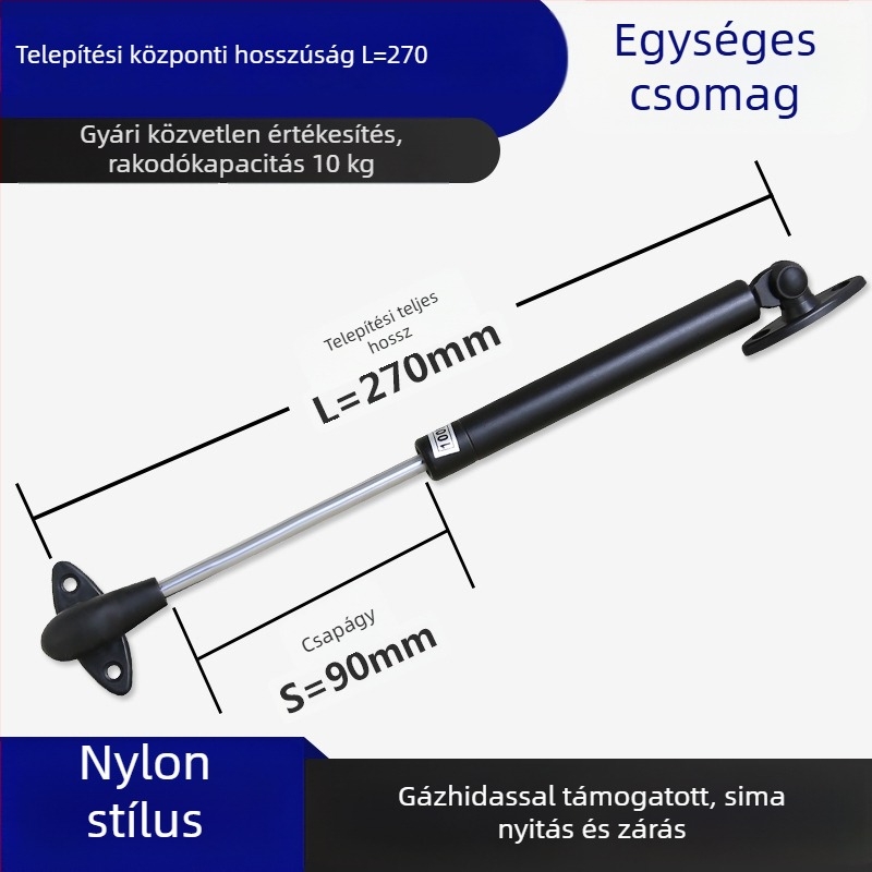 LIYU pneumatikus gázrugó szekrény- és tatami ajtókhoz – felső nyitóajtó tartás, teleszkópos rúd, modell LIYU-pneumatic lever