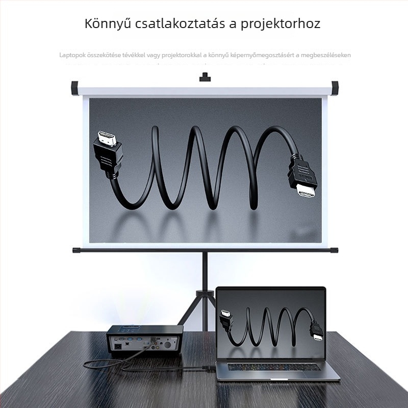 HDTV adatkábbel 4K60Hz, 1,5 m, rézzel borított acél vezető, HDTV interfész