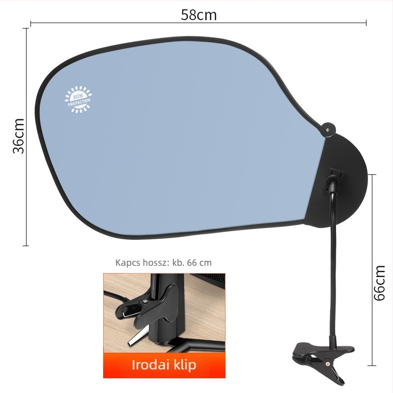 Autóablak napellenző ventuzával – anti‑reflexiós pajzs, alumíniumfólia