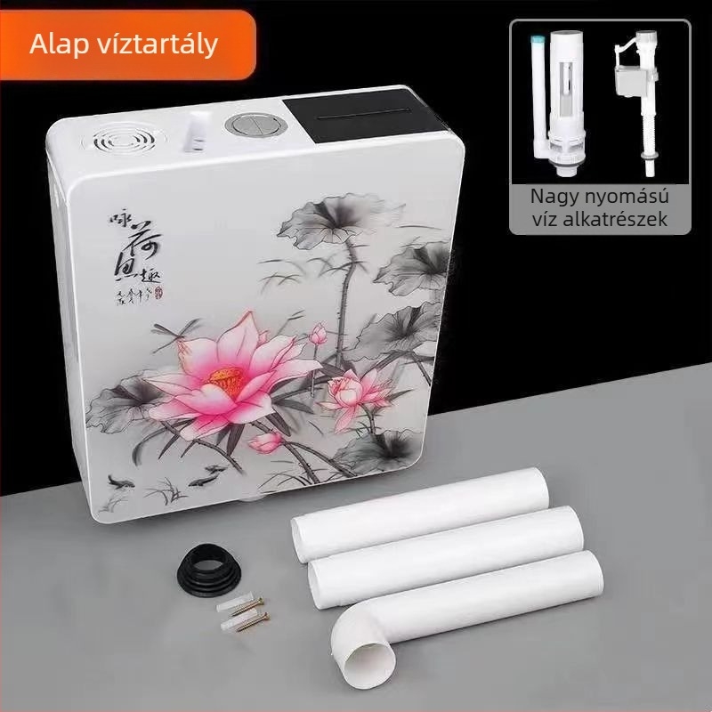 Fali öblítő tartály vécéhez, squat típushoz, víztakarékos, nagy áramlás, műanyag, SKALUN/Shang Karen