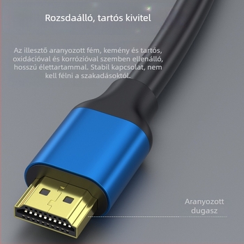 HDMI kábel 2.0 4K monitorokhoz és PC-khez, aranyozott csatlakozók, alumínium ötvözet burkolat