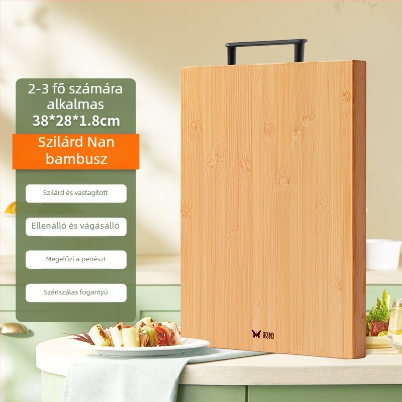 Suncha Double Gun bambusz vágódeszka, csúszásmentes, kétoldalas