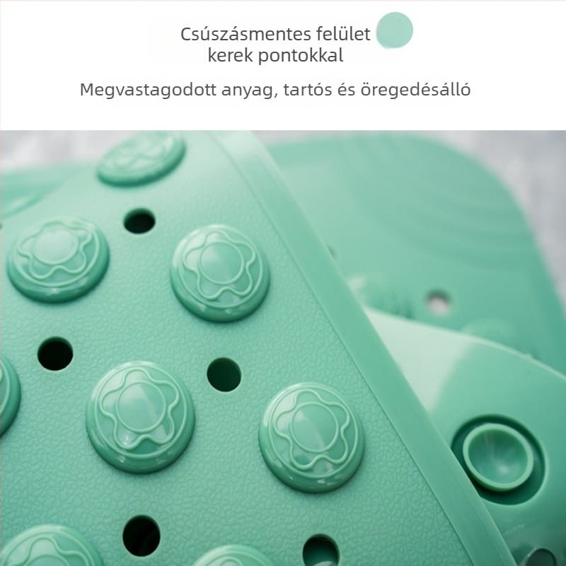 Fürdőszobai csúszásmentes szőnyeg zuhanyzó és vécé padlójára, PVC, négyszögletes, modern minimál stílus