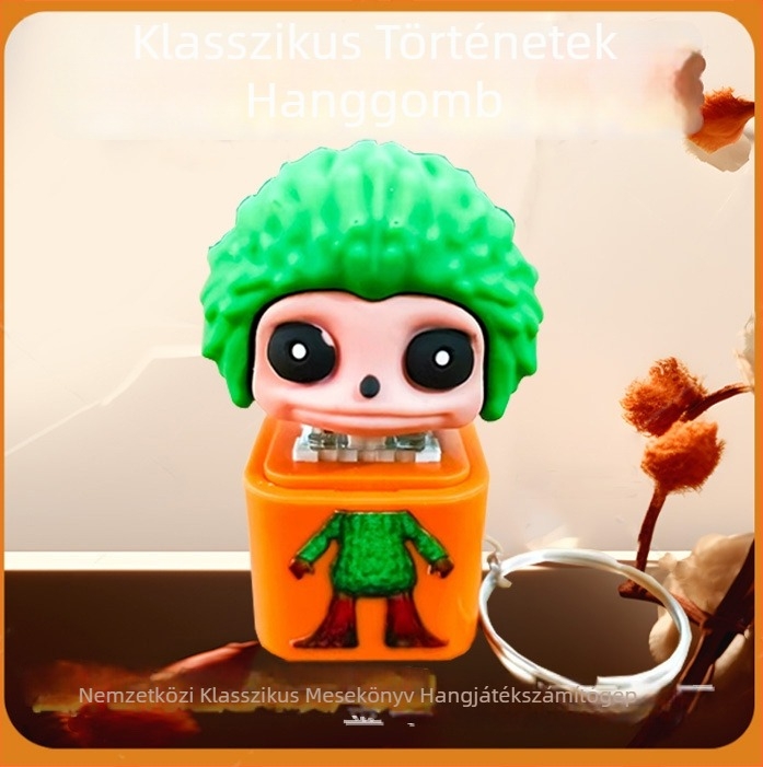 Műanyag kulcstartó, aranyos stílusú, stresszoldó blind-box sorozat, hanggombbal