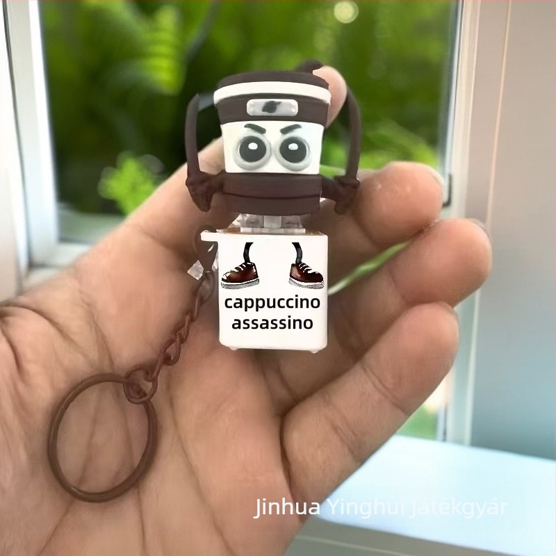 Műanyag kulcstartó, aranyos stílusú, stresszoldó blind-box sorozat, hanggombbal