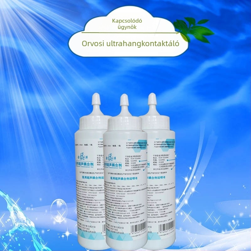 Jinyang ultrahang csatlakozó gél, hordozható, 250 ml, IPX1 vízálló