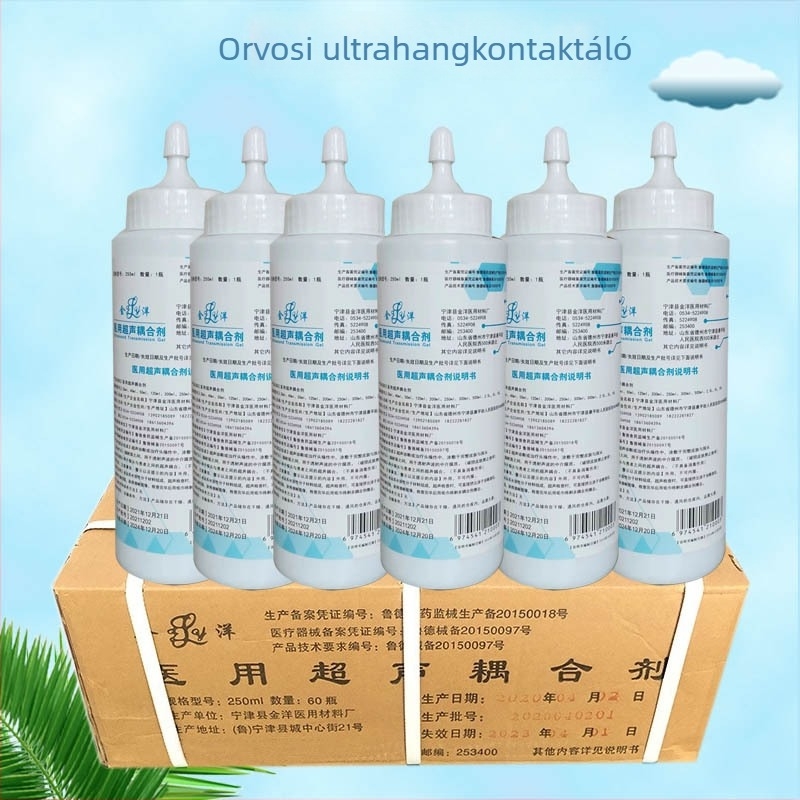 Jinyang ultrahang csatlakozó gél, hordozható, 250 ml, IPX1 vízálló