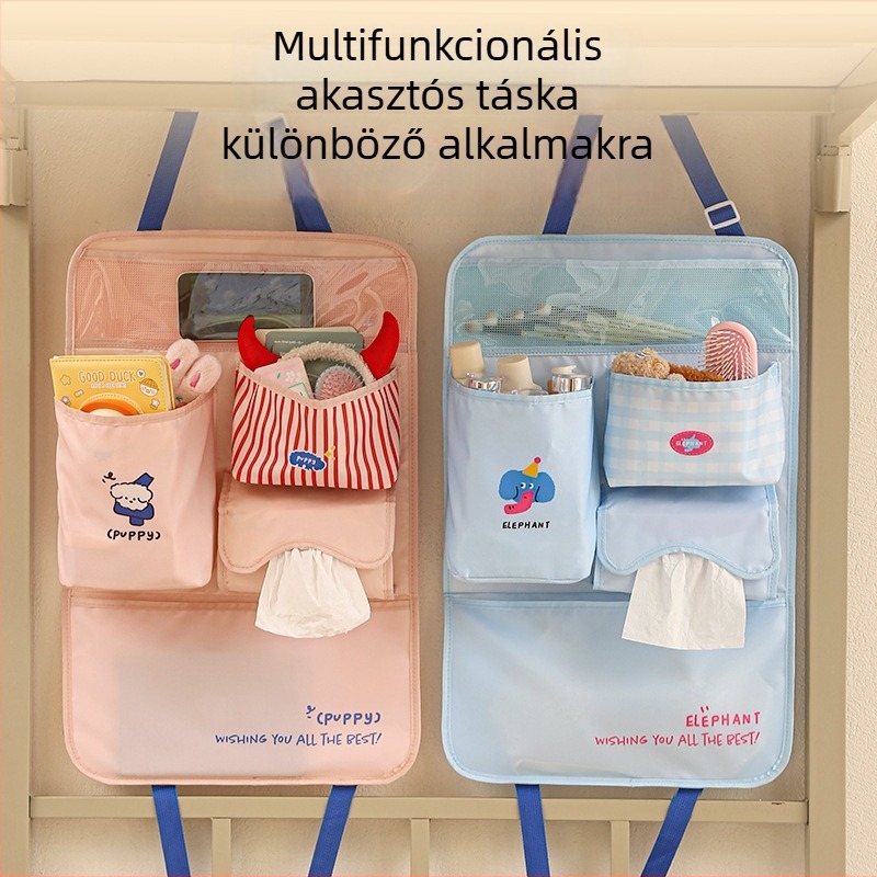 Fali- vagy autóba akasztható tároló táska — Twill szövet, modell 01b1599, többfunkciós