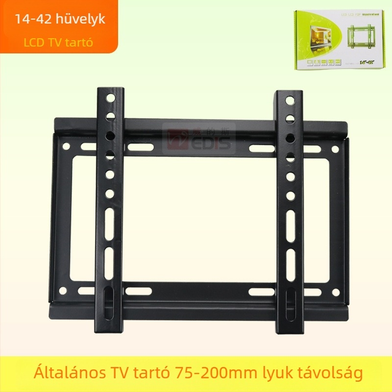 LCD TV fali konzol, vasból készített felépítés, merev rögzítés, teherbírás >15 kg