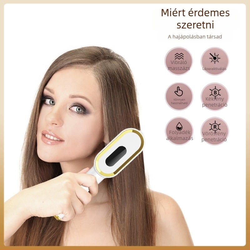 Többfunkciós masszírozó hajkefe a fejbőr ápolására, H6 modell, 4 üzemmód, 2024-ben jelent meg.