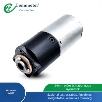 Kefés DC motor paprikas-hőrlőhöz — miniatűr motor műanyag fogaskerekekkel, áttétel 280:1, alacsony feszültség, nagy nyomaték