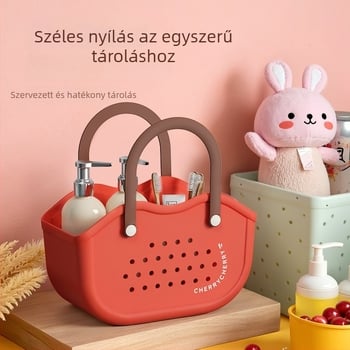 Fürdőszobai tárolókosár – rajzfilmszerű, aranyos stílus; Modell TH-8119; Anyag PP/TPR; Használat: fehérnemű, írószerek, gyümölcs, zöldség, könyvek és magazinok, ruhacserére