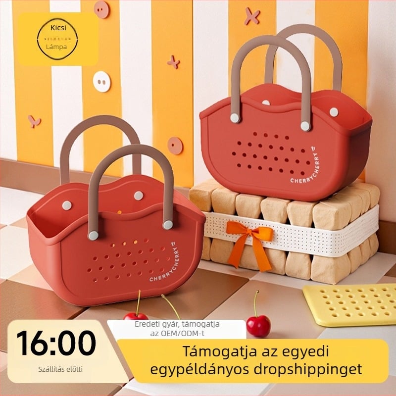 Fürdőszobai tárolókosár – rajzfilmszerű, aranyos stílus; Modell TH-8119; Anyag PP/TPR; Használat: fehérnemű, írószerek, gyümölcs, zöldség, könyvek és magazinok, ruhacserére