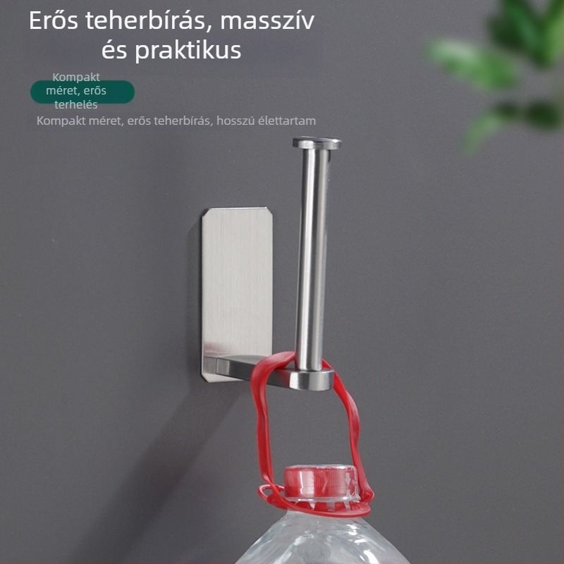 Yong Qi rozsdamentes acél 304 toalettpapír tartó, falra szerelhető, öntapadó, négyzetes kialakítás