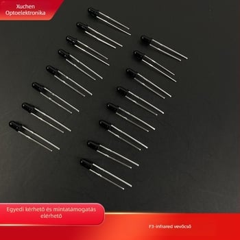 F3 infravörös vevőcső – modell F3; feszültség 2,7–2,8 V; áramerősség 20 mA; hullámhossz 850/940 nm; teljesítmény 0,06 W